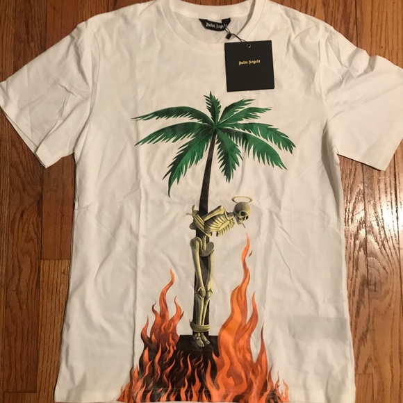 palm angels skeleton tee
